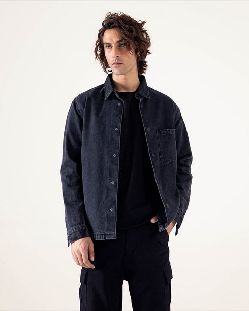 DENIM OVER SHIRT WITH POCKET